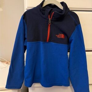 The North Face Kids Royal Blue and Navy Fleece 1/4 Zip Pullover